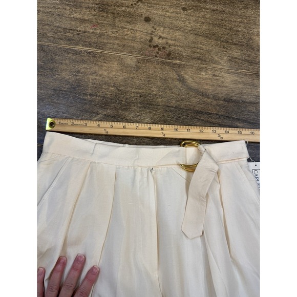 Carlisle Sport 100% Silk Women Trousers Size 14 Off White Vintage Old Money Flaw - Picture 8 of 16